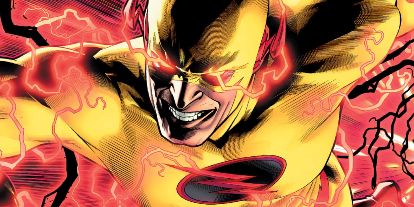 Reverse Flash, yellow suit, red lightning bolts, HD Desktop Wallpaper