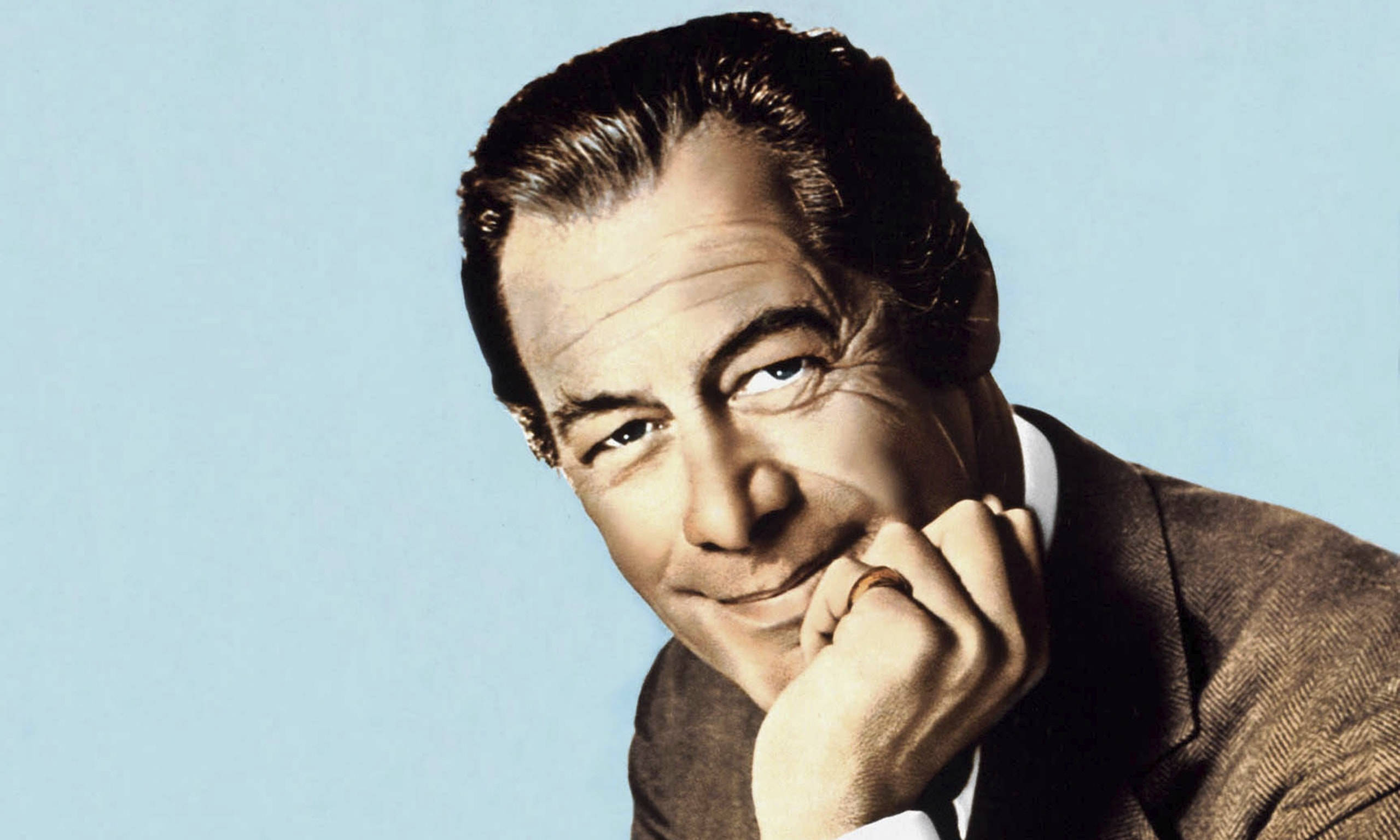 Rex Harrison, classic film icon, studio portrait, 2K Desktop Wallpaper