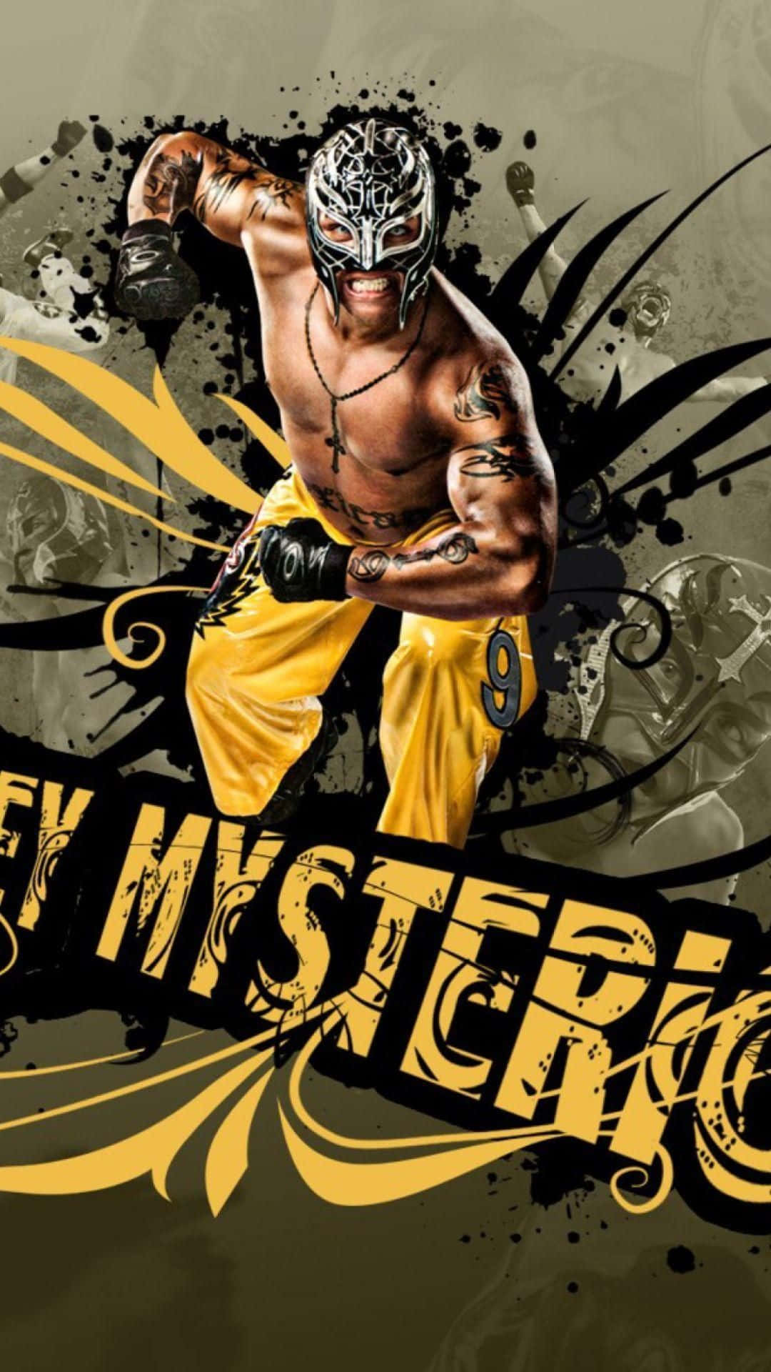 Rey Mysterio, lucha libre mask, yellow trunks, Full HD Phone Wallpaper