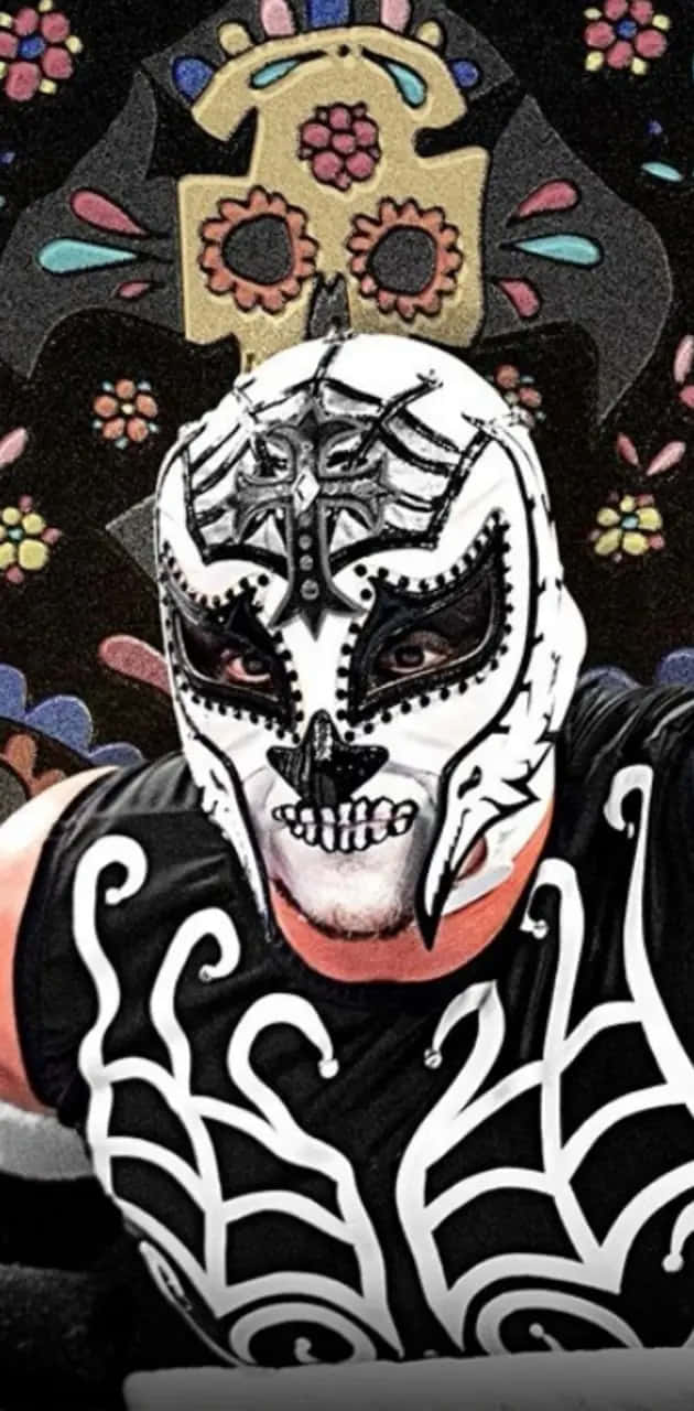 Rey Mysterio, white and black skull mask, dark background, HD Phone Wallpaper