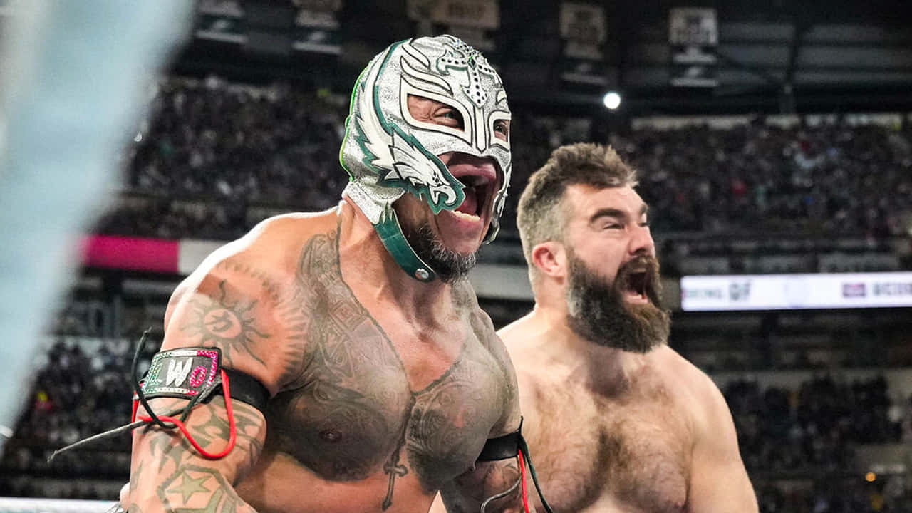 Rey Mysterio, wrestling event, white green eagle mask, HD Desktop Wallpaper