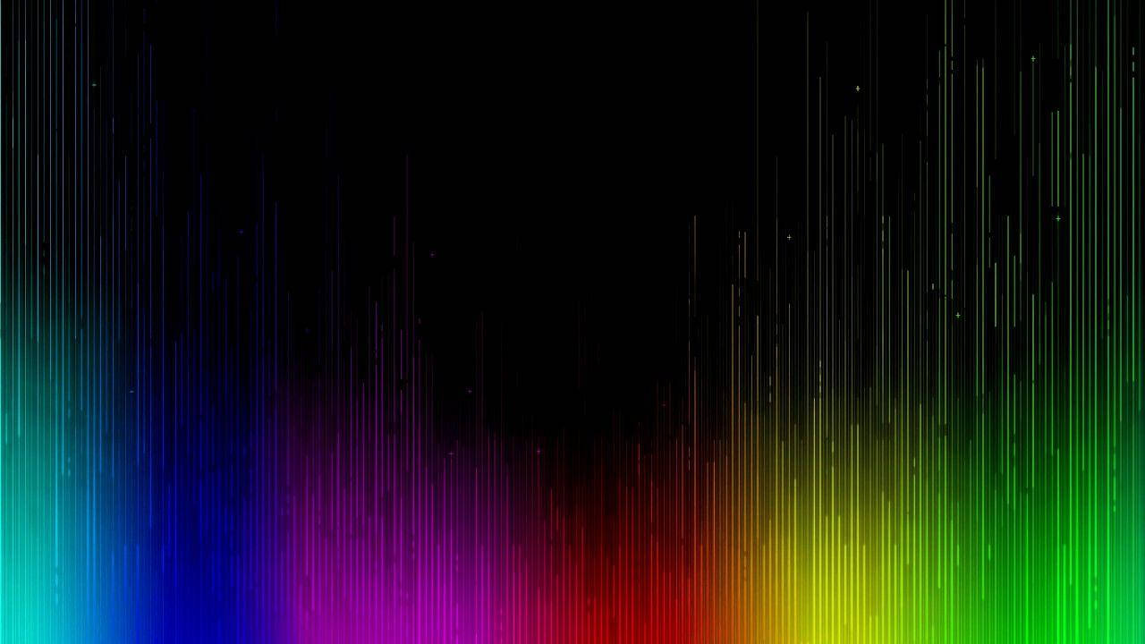 RGB 4K Lines, vibrant vertical rainbow lines, black void, HD Desktop Wallpaper