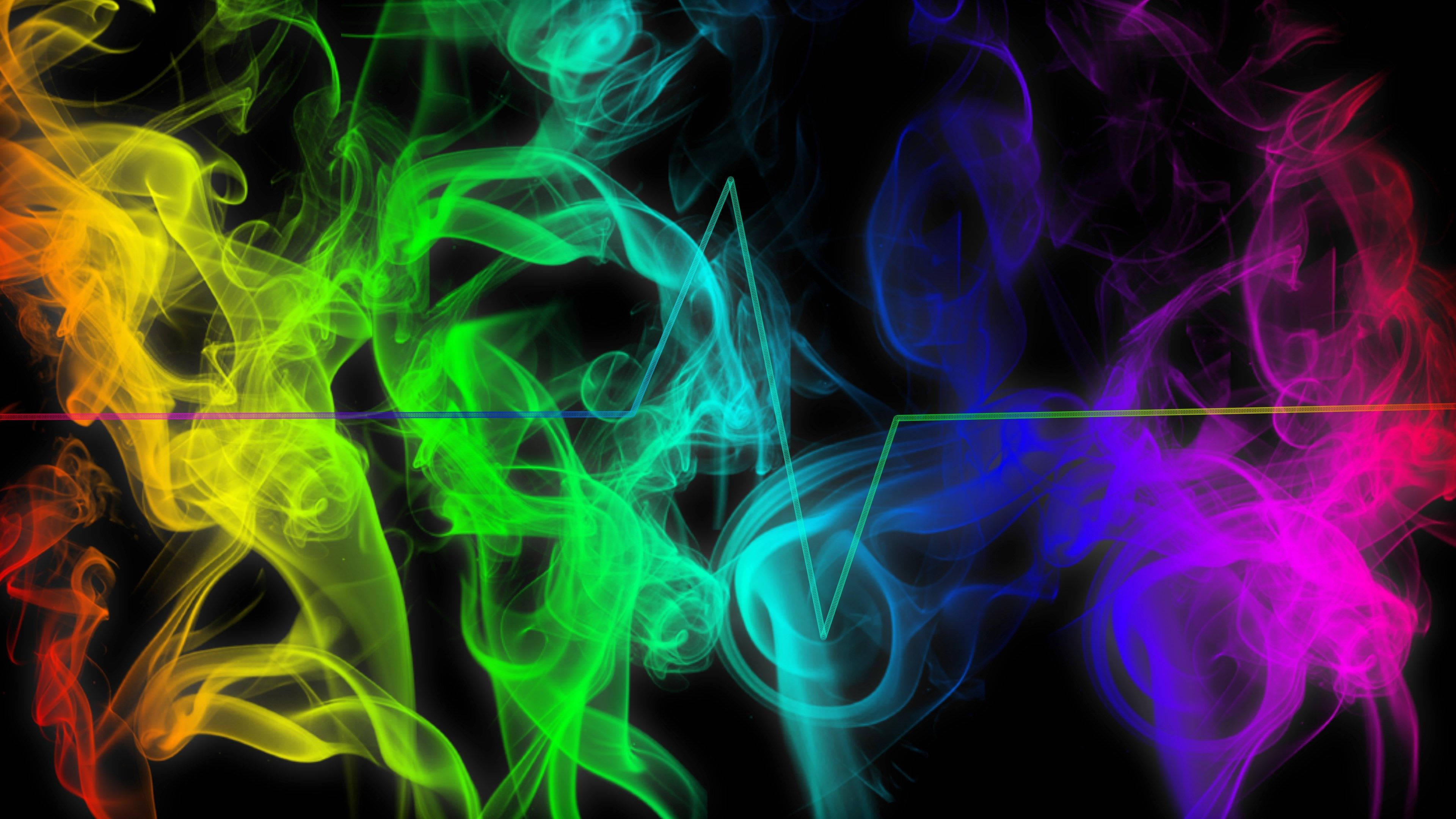 Smoke, RGB 4K, rainbow smoke, 4K Desktop Wallpaper