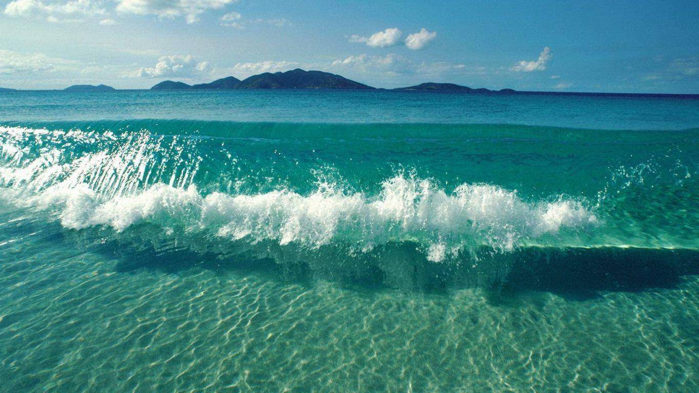 crystal clear beach, Rhode Island, turquoise wave, HD Desktop Wallpaper