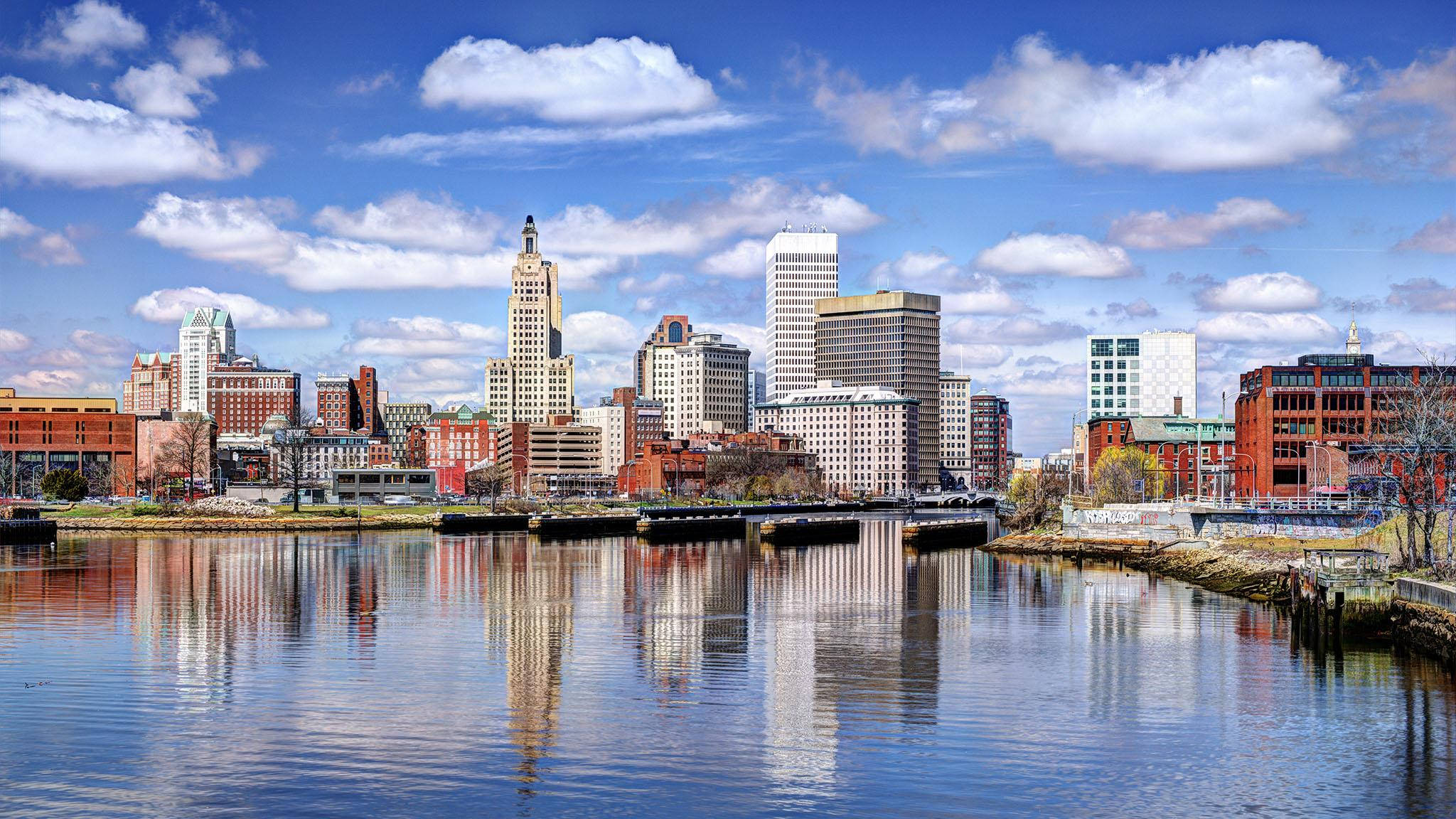 Rhode Island, business district, daytime, Full HD Desktop Wallpaper