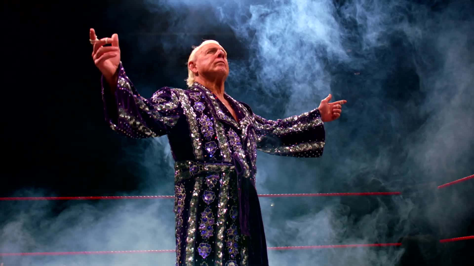 Ric Flair, 30 for 30 series, glittering purple robe, Full HD Desktop Wallpaper