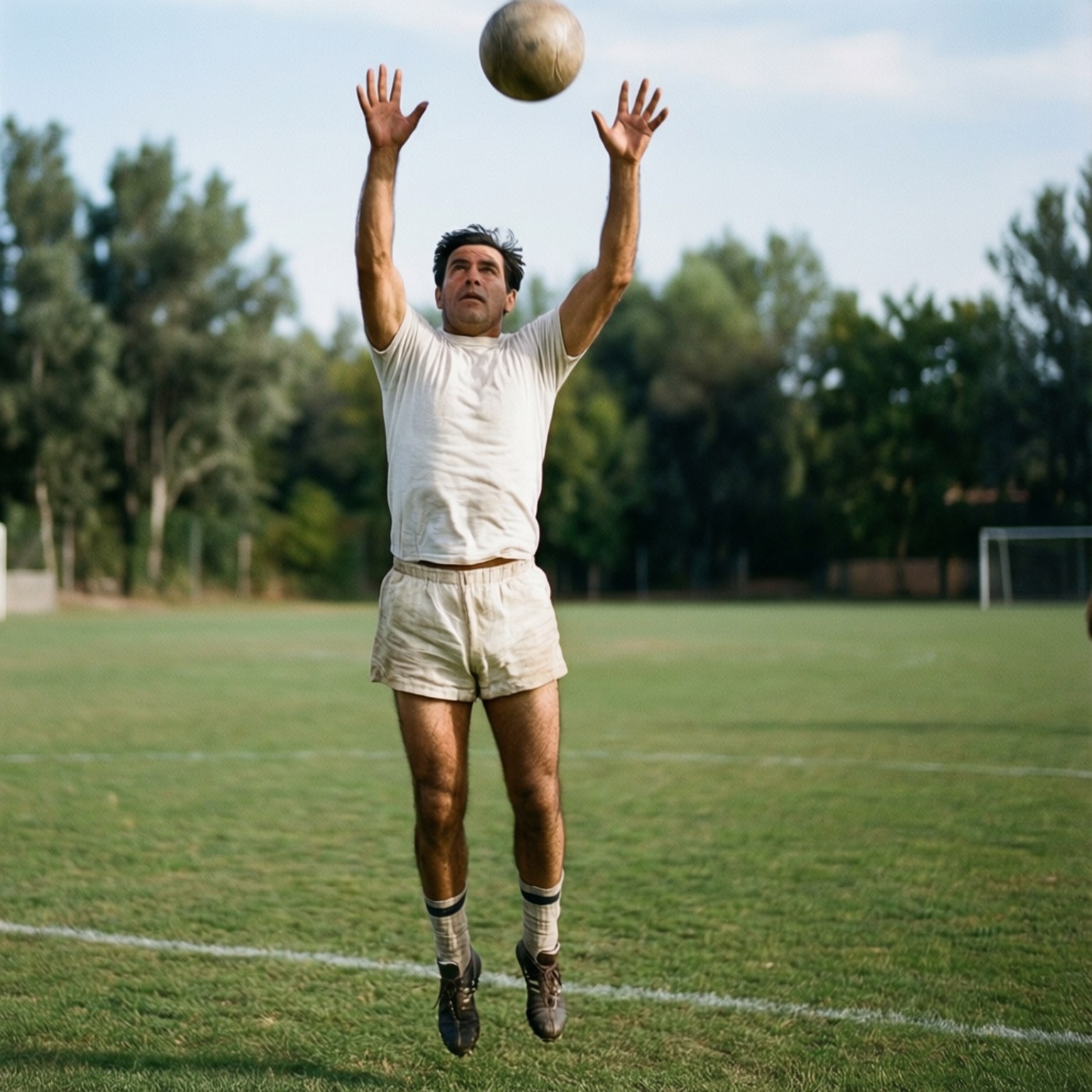 Ricardo Zamora, jump, catch, HD Desktop Wallpaper