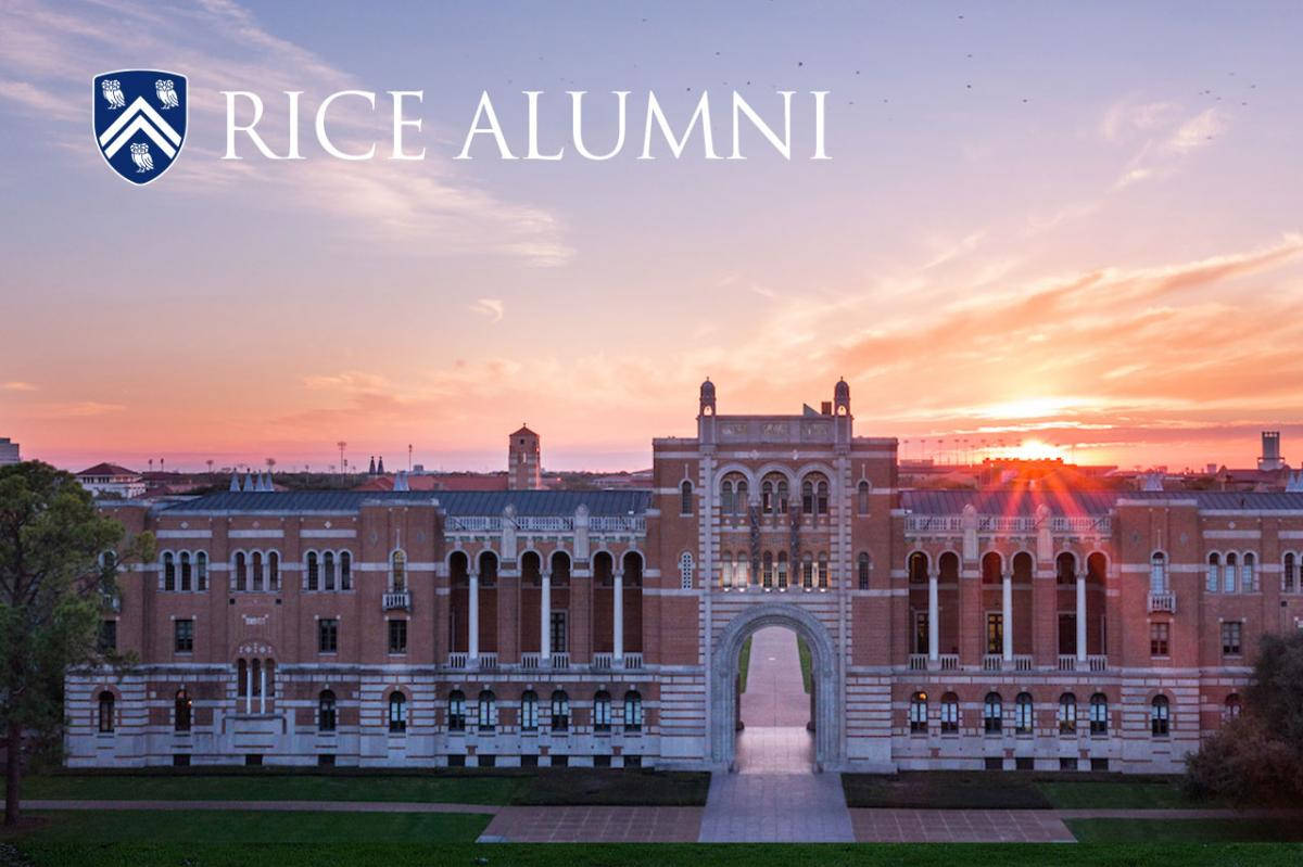 Rice University, main building, golden sunset light, SD Desktop Wallpaper