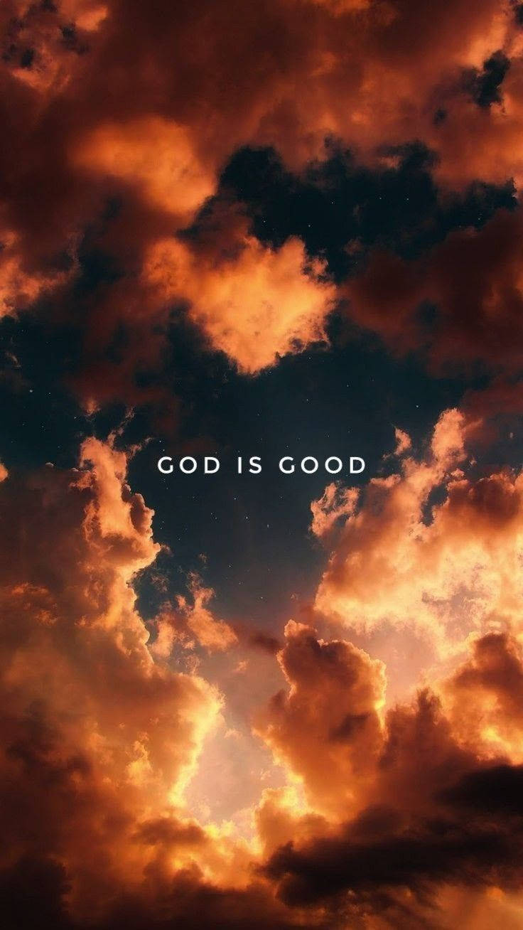 aesthetic gods, orange and black clouds, starry sky, HD Phone Wallpaper