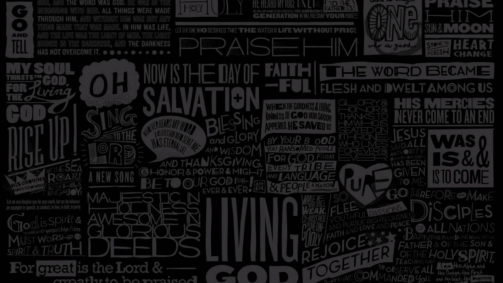 Aesthetic Gods, Christian scripture phrases, bold fonts, HD Desktop Wallpaper