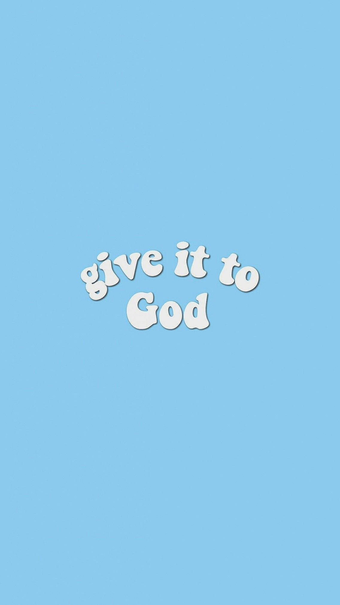 Aesthetic Gods, white 3d-style text, give it to God, Full HD Phone Wallpaper