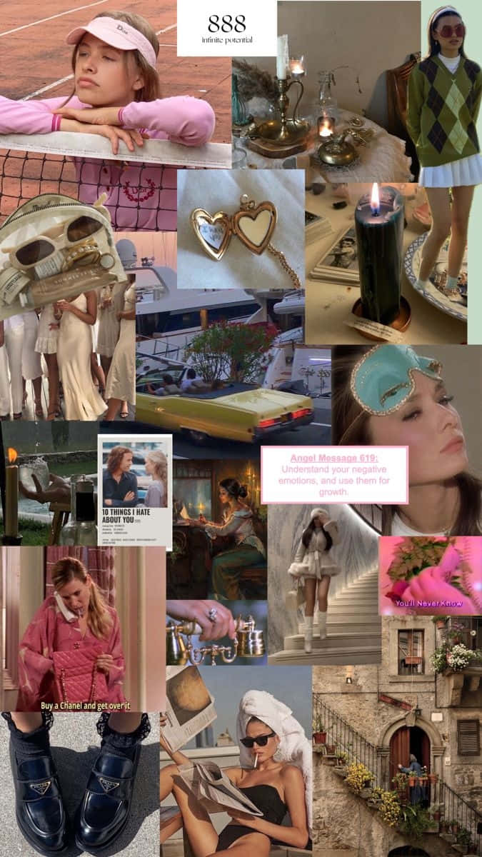 Rich Girl Aesthetic, tennis player, vintage car, SD Phone Wallpaper