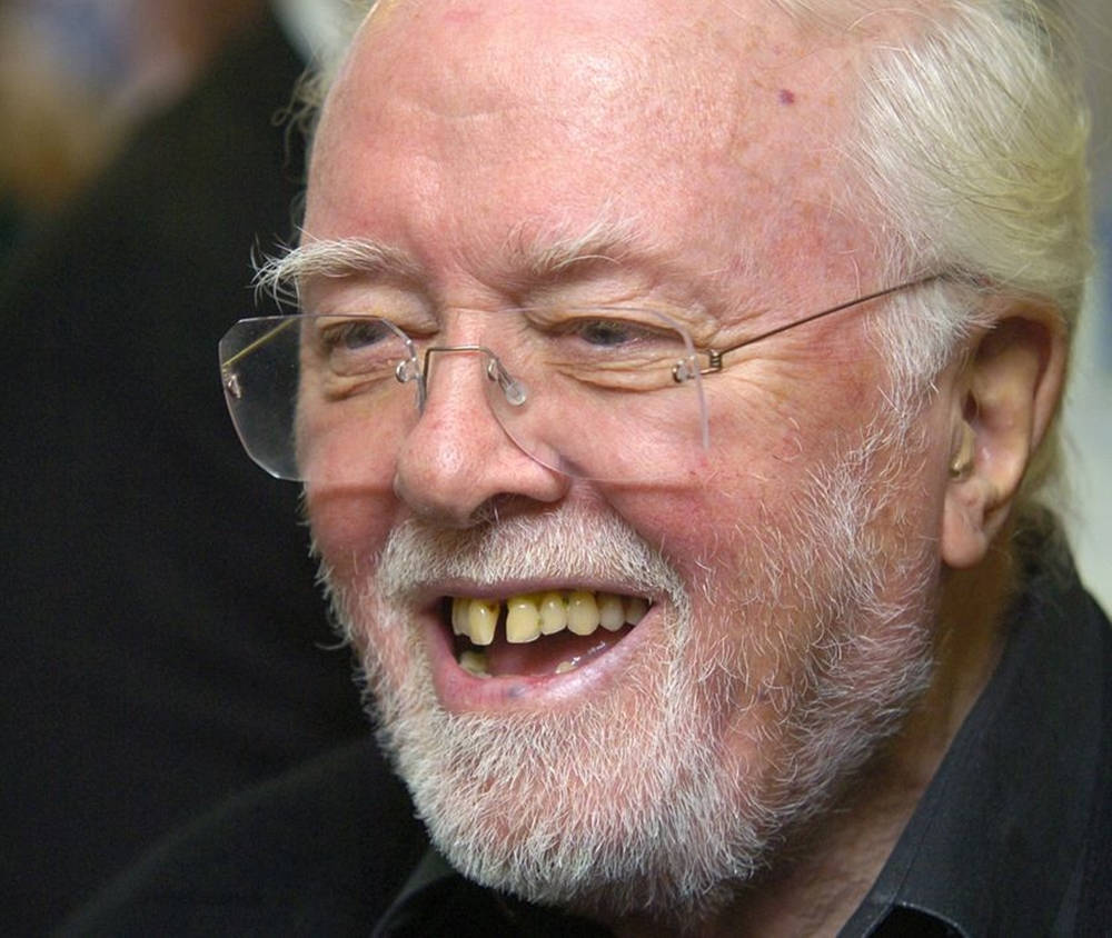 Richard Attenborough, white hair, beard, SD Desktop Wallpaper