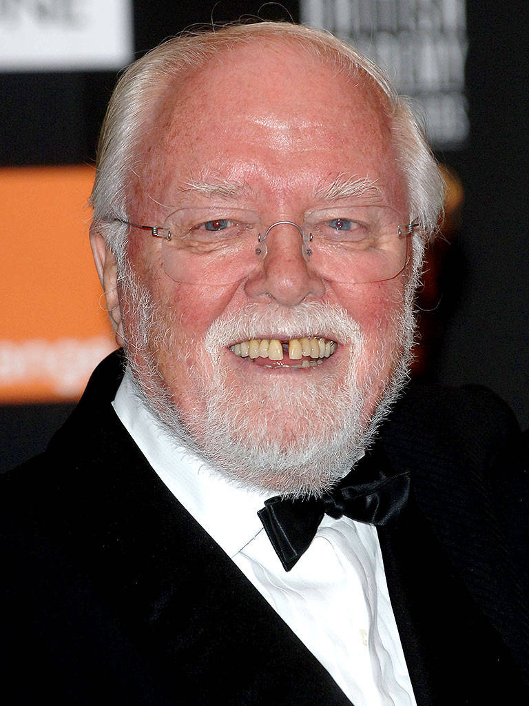Richard Attenborough, white hair, beard, SD Phone Wallpaper