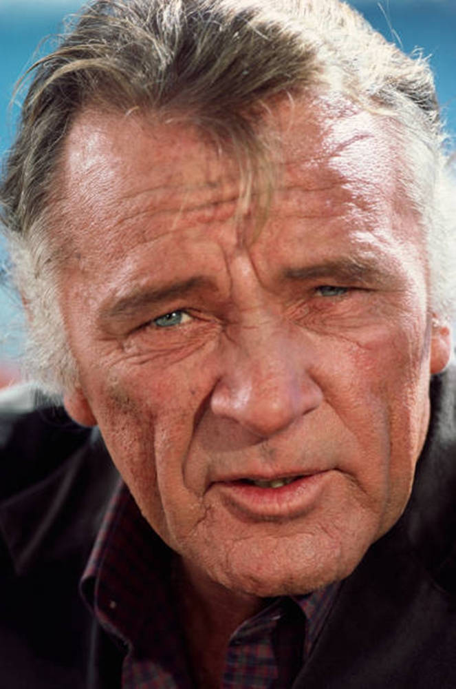 Richard Burton, Welsh actor, intense blue eyes, SD Phone Wallpaper
