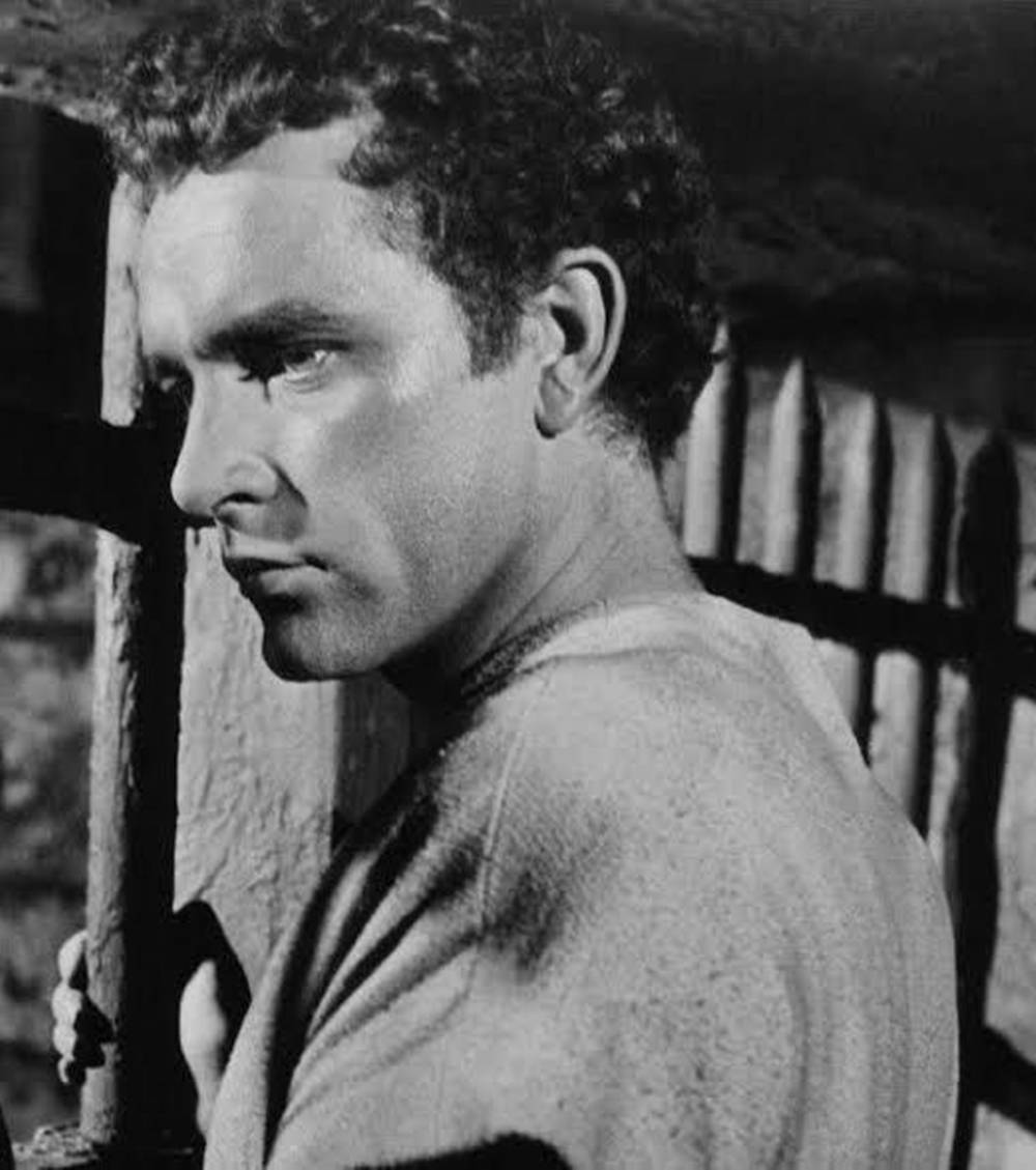 Richard Burton, curly hair, black and white, SD Phone Wallpaper