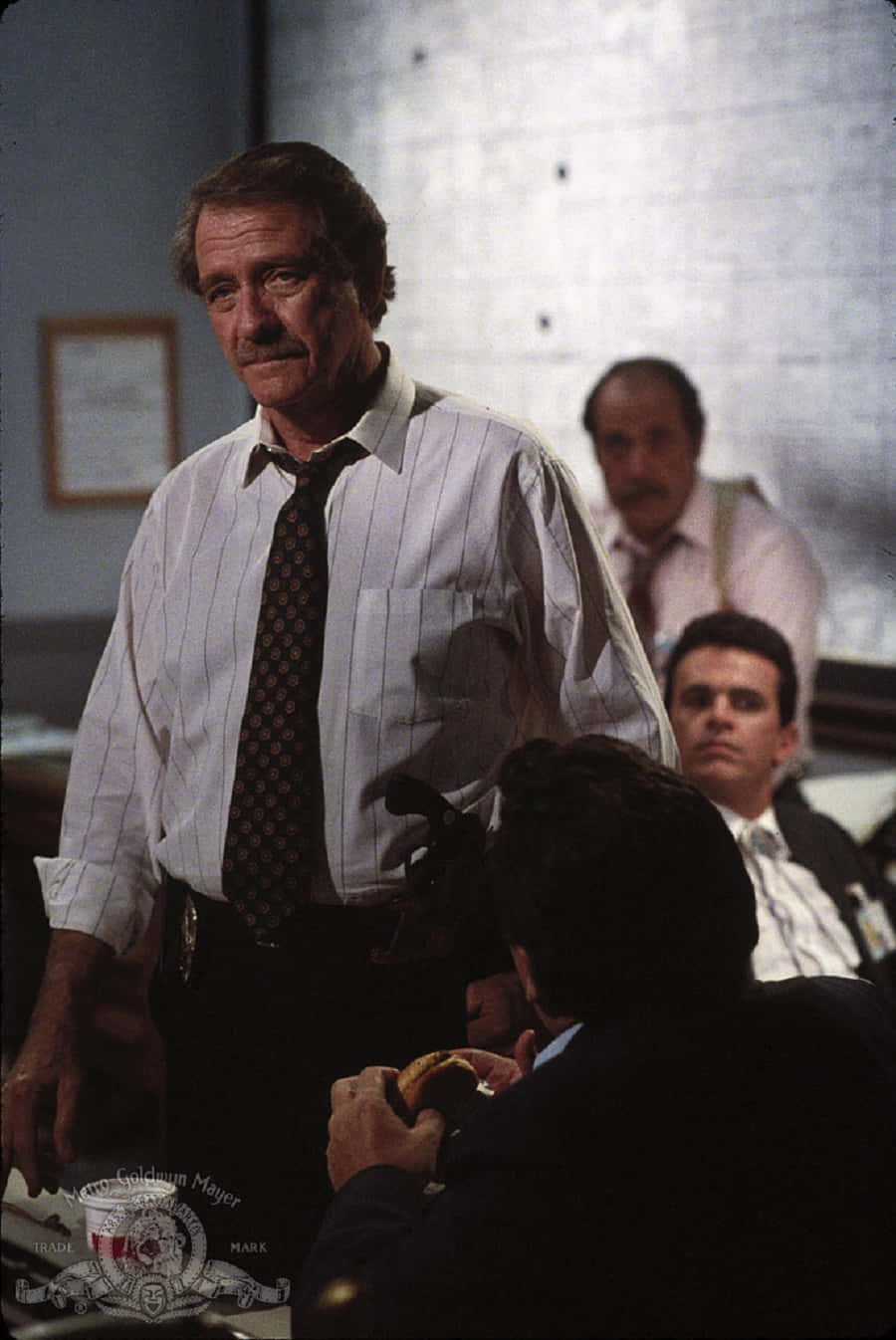 Richard Crenna, striped shirt, tie, HD Phone Wallpaper