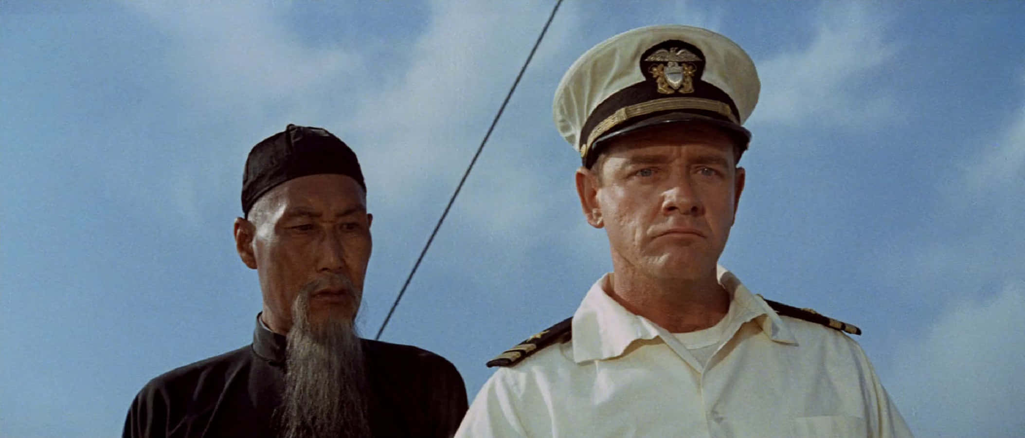 Richard Crenna, naval uniform, traditional dark robes, Full HD Desktop Wallpaper
