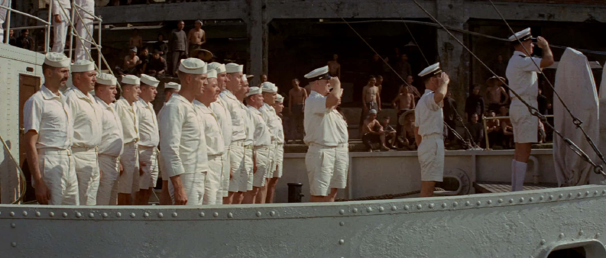 Richard Crenna, sailors, white uniform, Full HD Desktop Wallpaper