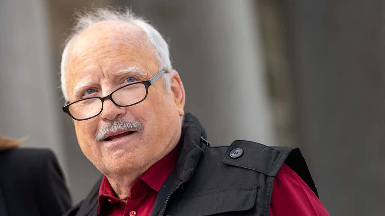 Richard Dreyfuss, glasses, white hair, HD Desktop Wallpaper