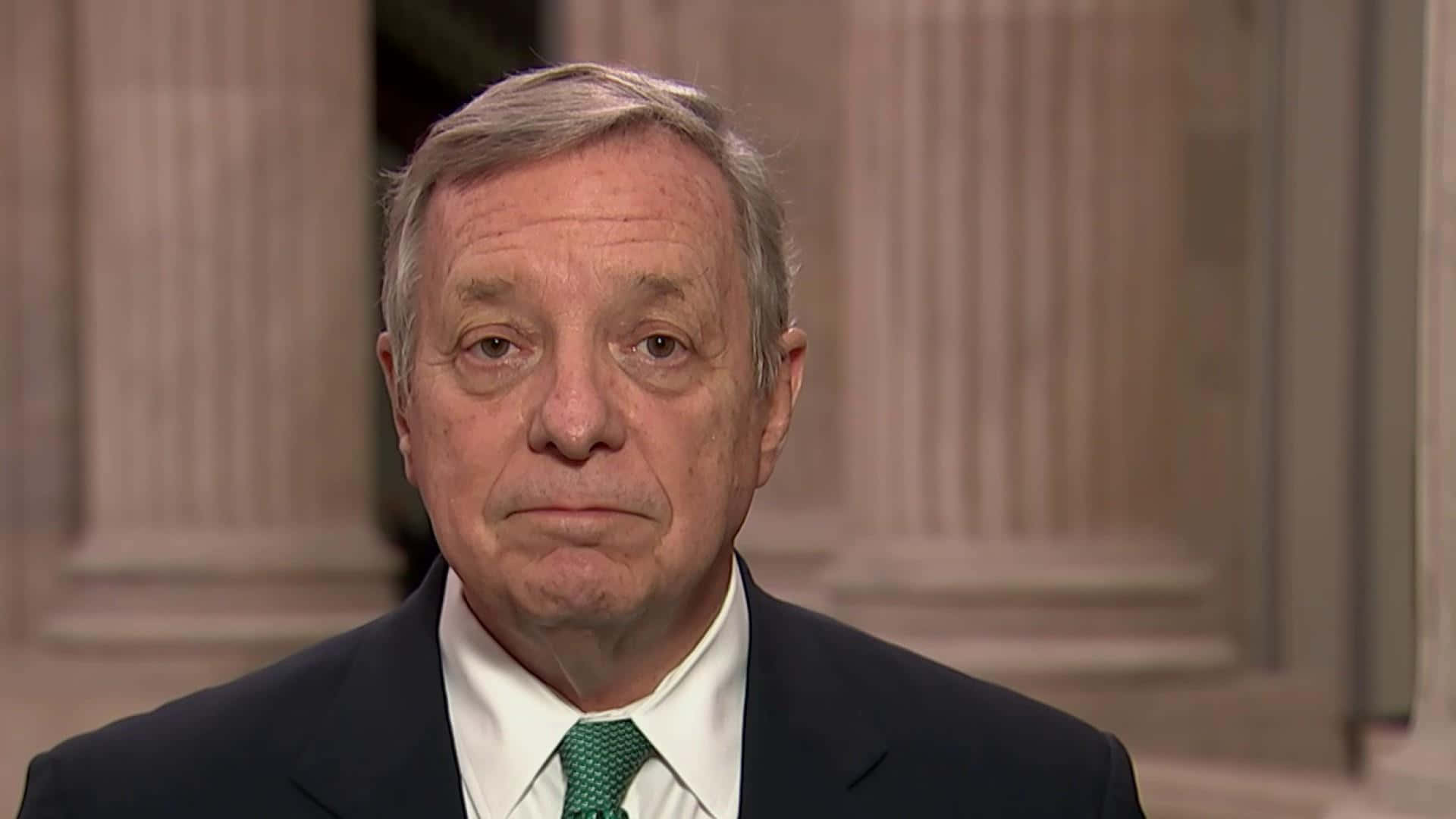 Richard Durbin, dark suit, green tie, Full HD Desktop Wallpaper