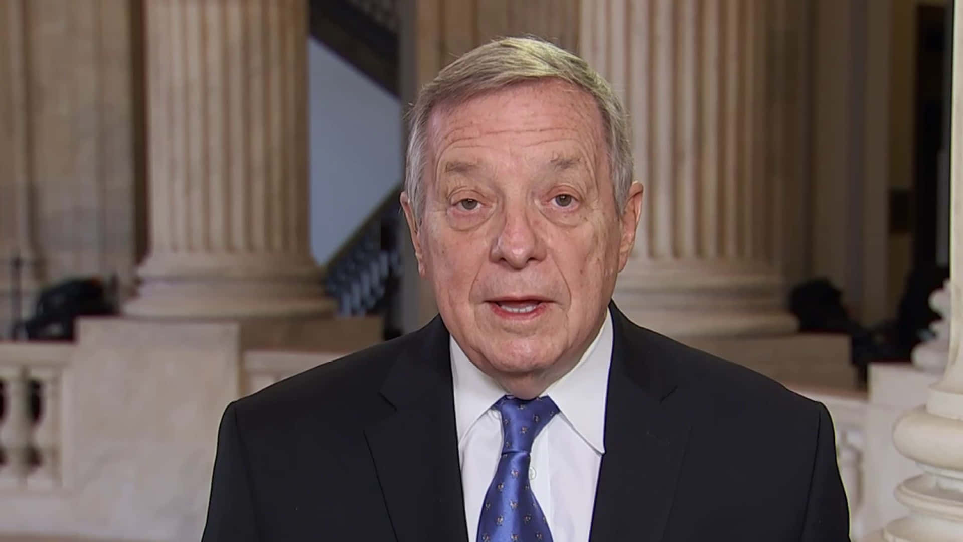 Richard Durbin, black suit, blue tie, Full HD Desktop Wallpaper