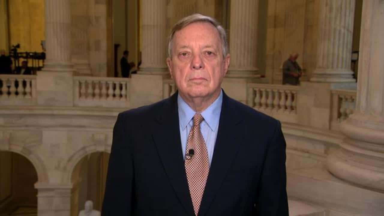 Richard Durbin, dark suit, patterned tie, HD Desktop Wallpaper