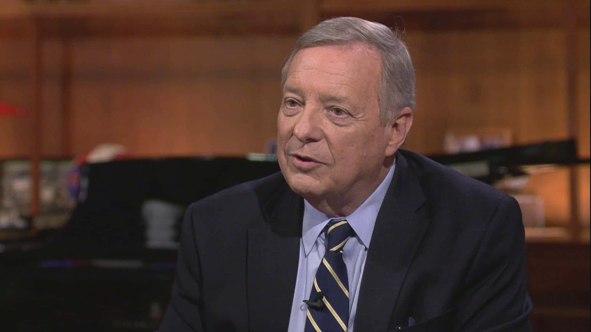 Richard Durbin, striped blue tie, dark suit, Full HD Desktop Wallpaper