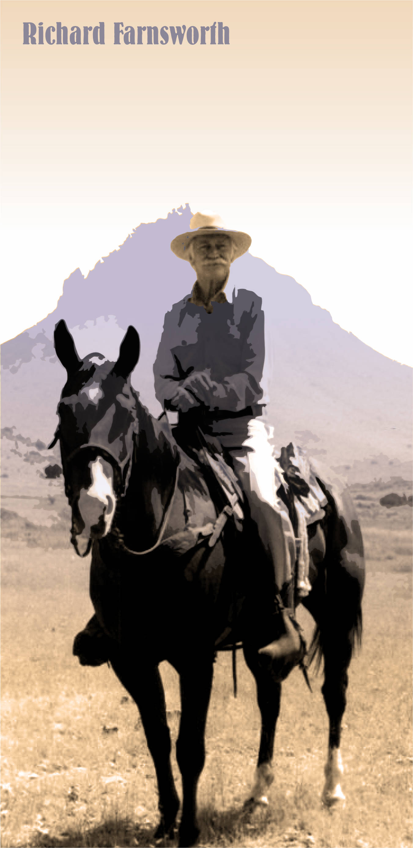 Richard Farnsworth, cowboy hat, dark horse, 2K Phone Wallpaper