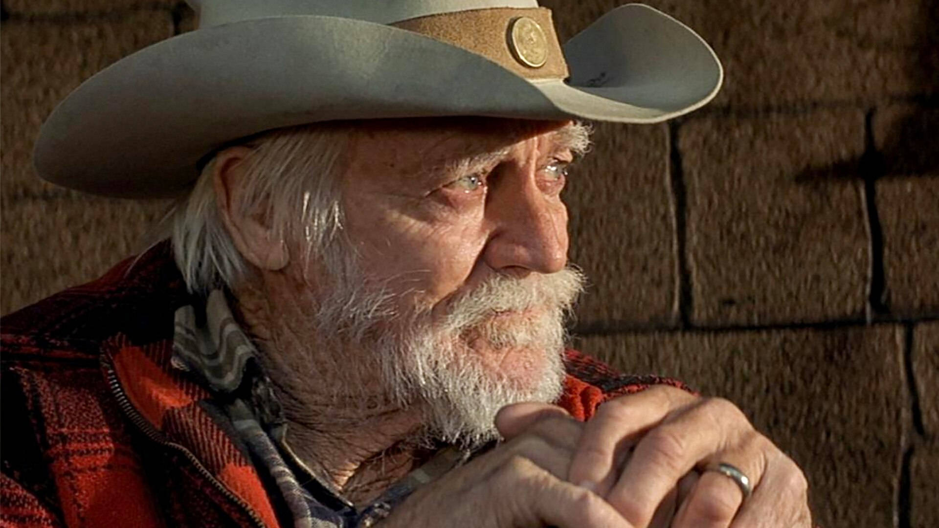 Richard Farnsworth, cowboy hat, white beard, Full HD Desktop Wallpaper