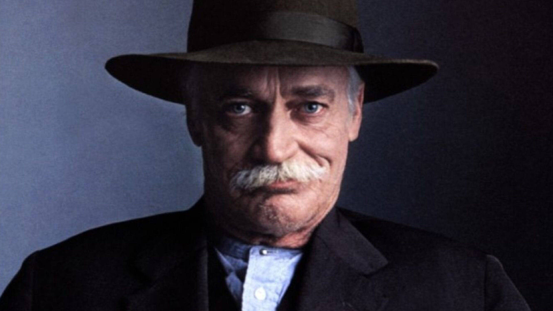 Richard Farnsworth, cowboy hat, white mustache, Full HD Desktop Wallpaper