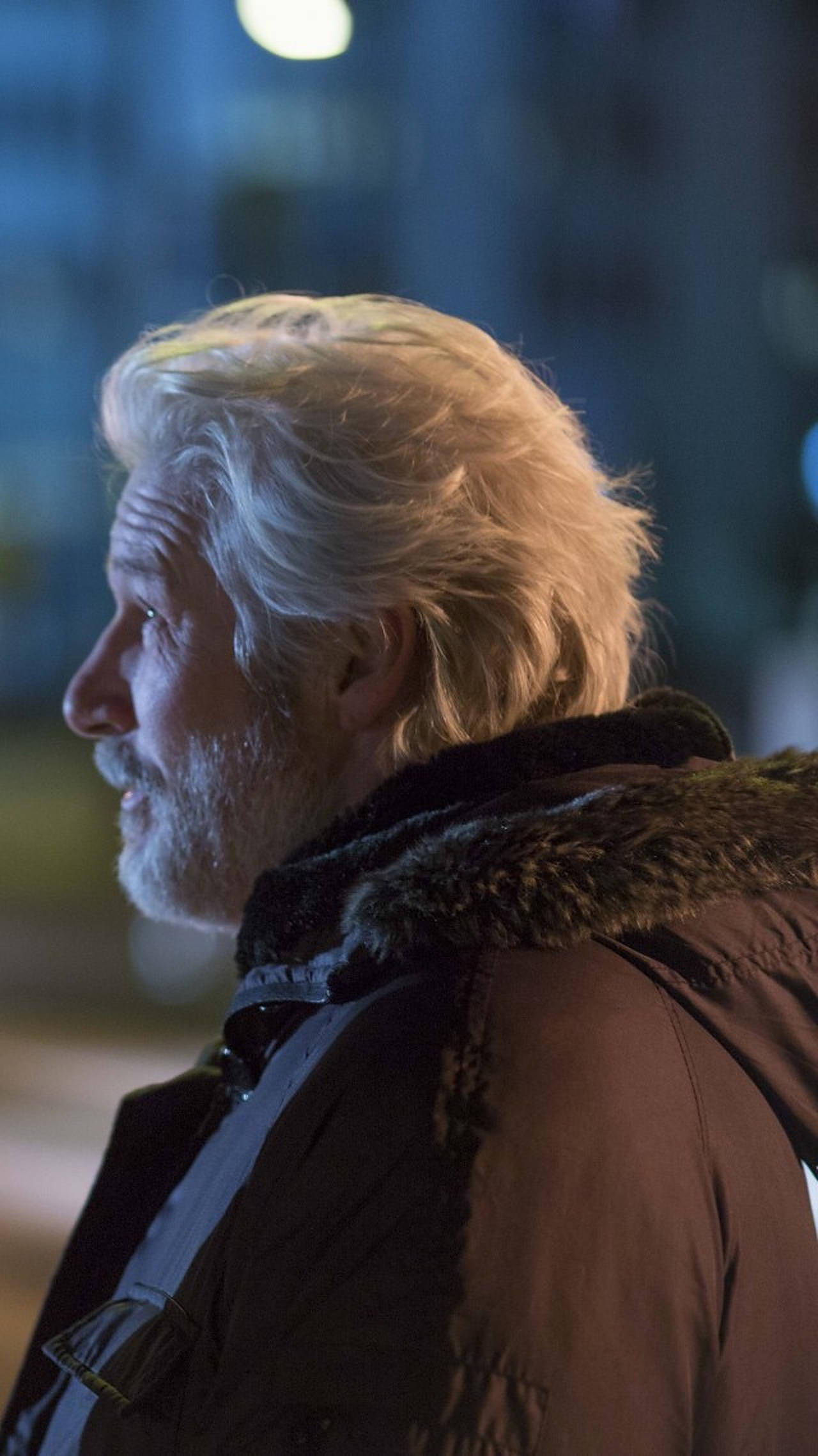 Richard Gere, white hair, beard, Full HD Phone Wallpaper