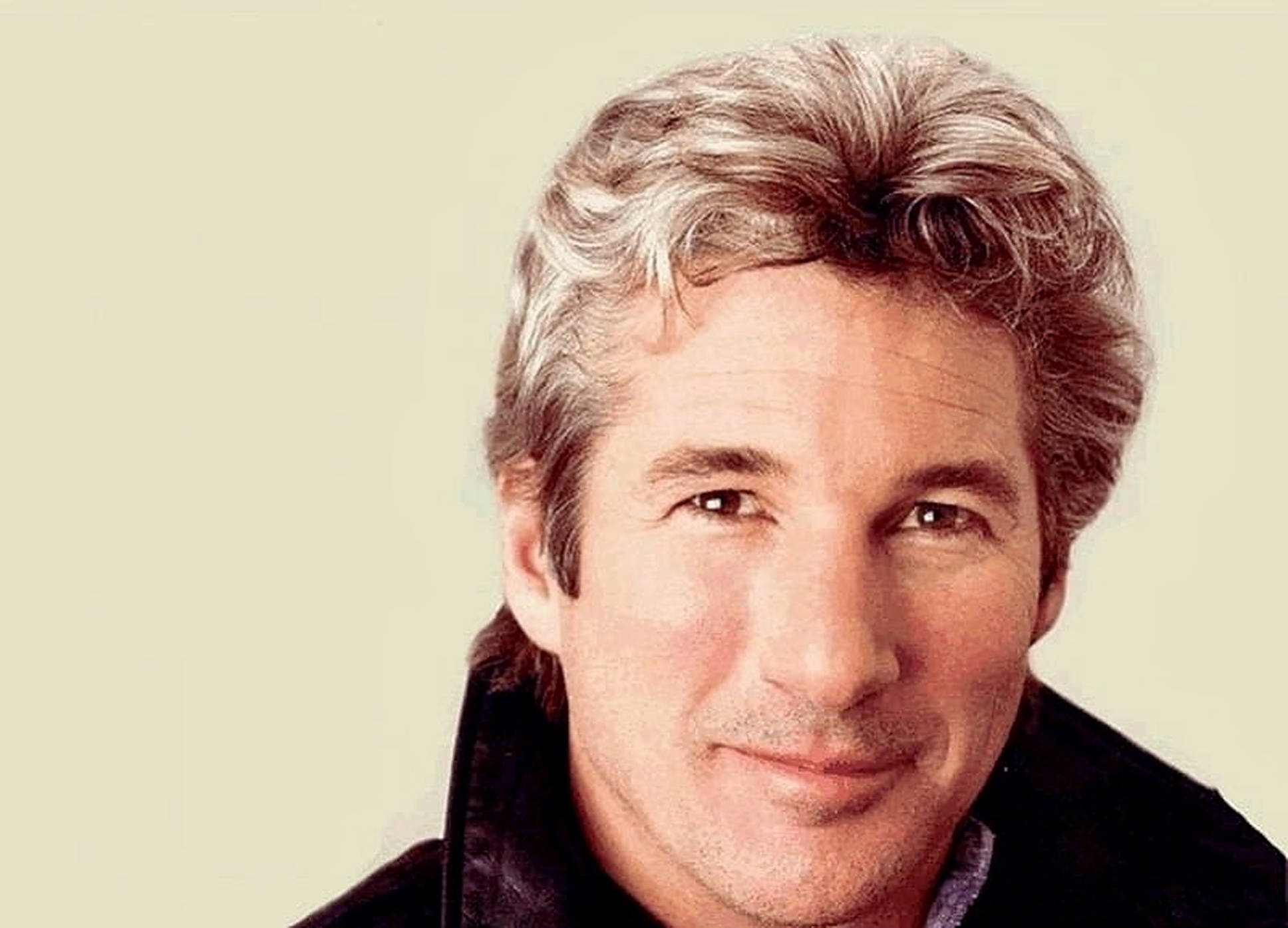 Richard Gere, graying hair, smiling, Full HD Desktop Wallpaper