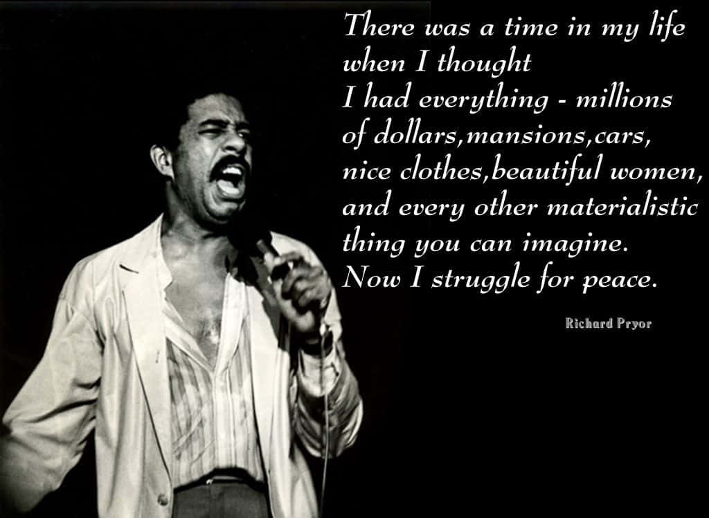 Richard Pryor, standup comedy, microphone, SD Desktop Wallpaper