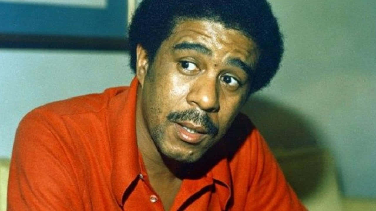Richard Pryor, red shirt, mustache, HD Desktop Wallpaper