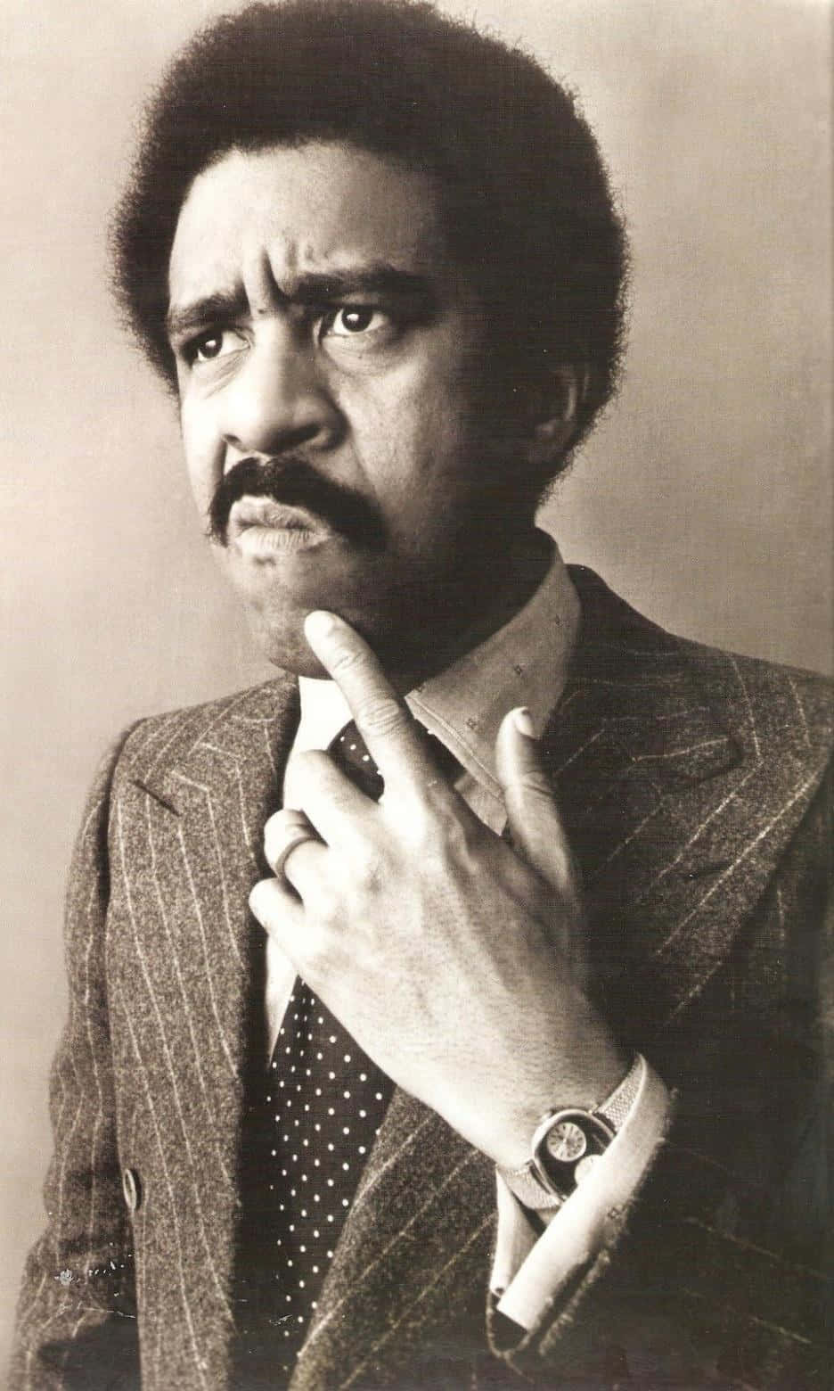 Richard Pryor, pinstripe suit, mustache, HD Phone Wallpaper