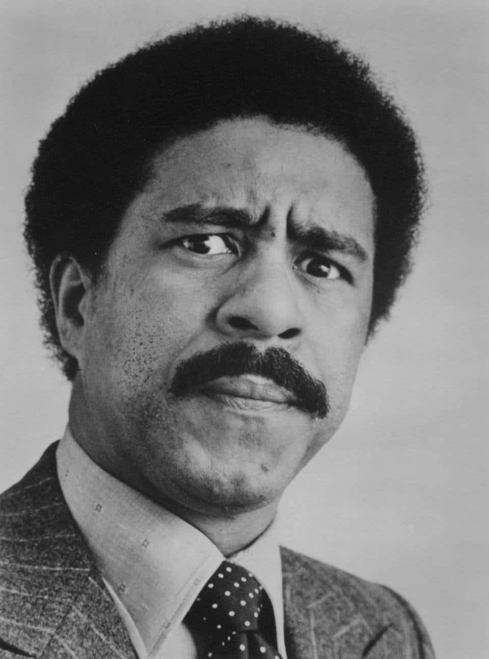 Richard Pryor, black and white, close-up portrait, HD Phone Wallpaper