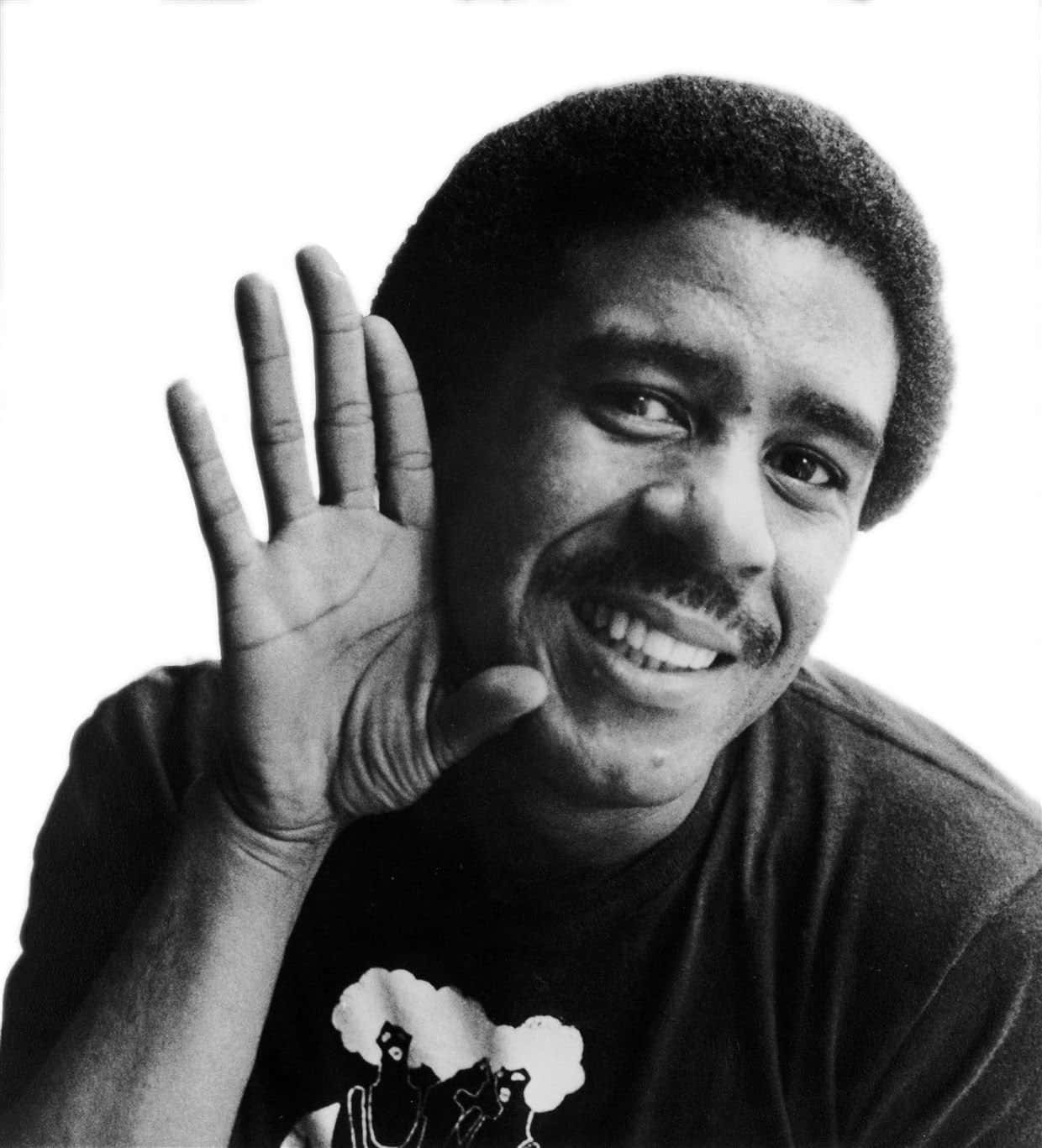 Richard Pryor, black and white portrait, mustache, HD Phone Wallpaper