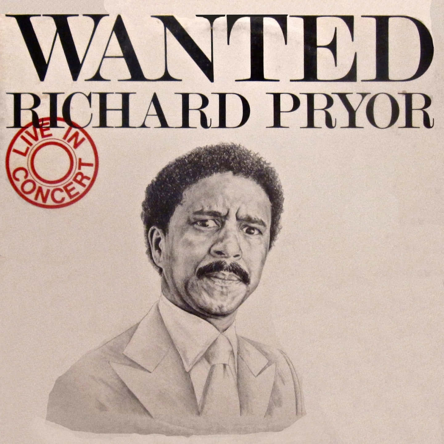 Richard Pryor, vintage wanted poster style illustration, live in concert stamp, HD Desktop Wallpaper