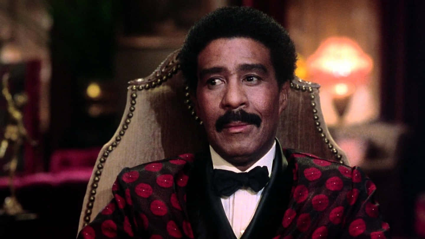 Richard Pryor, red polka dot suit, ornate chair, HD Desktop Wallpaper