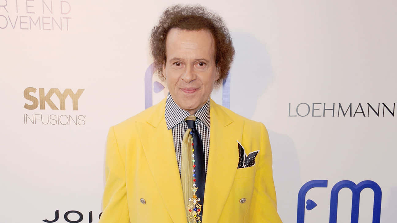 Richard Simmons, yellow blazer, checkered shirt, HD Desktop Wallpaper