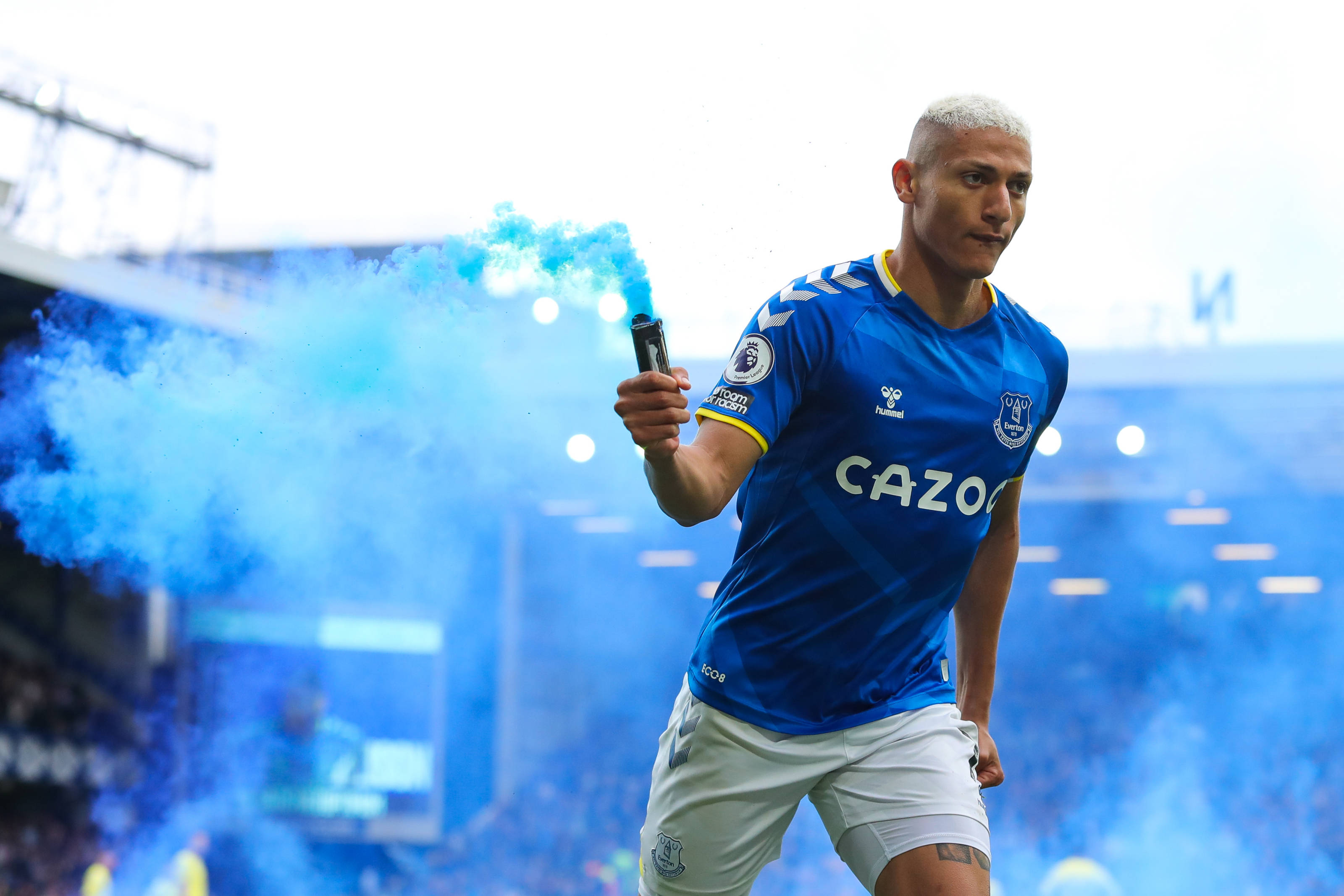 Richarlison De Andrade, blue jersey, flare, 2K Desktop Wallpaper