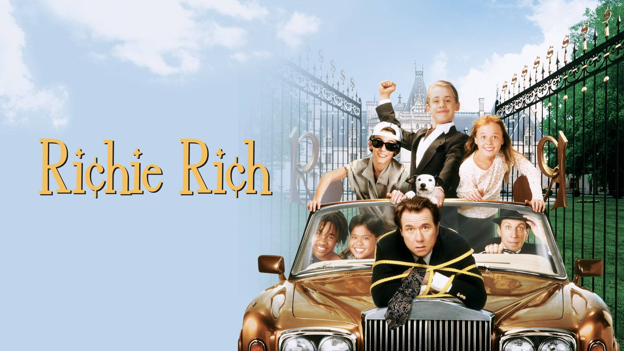 Richie Rich, 1994, golden convertible, Full HD Desktop Wallpaper
