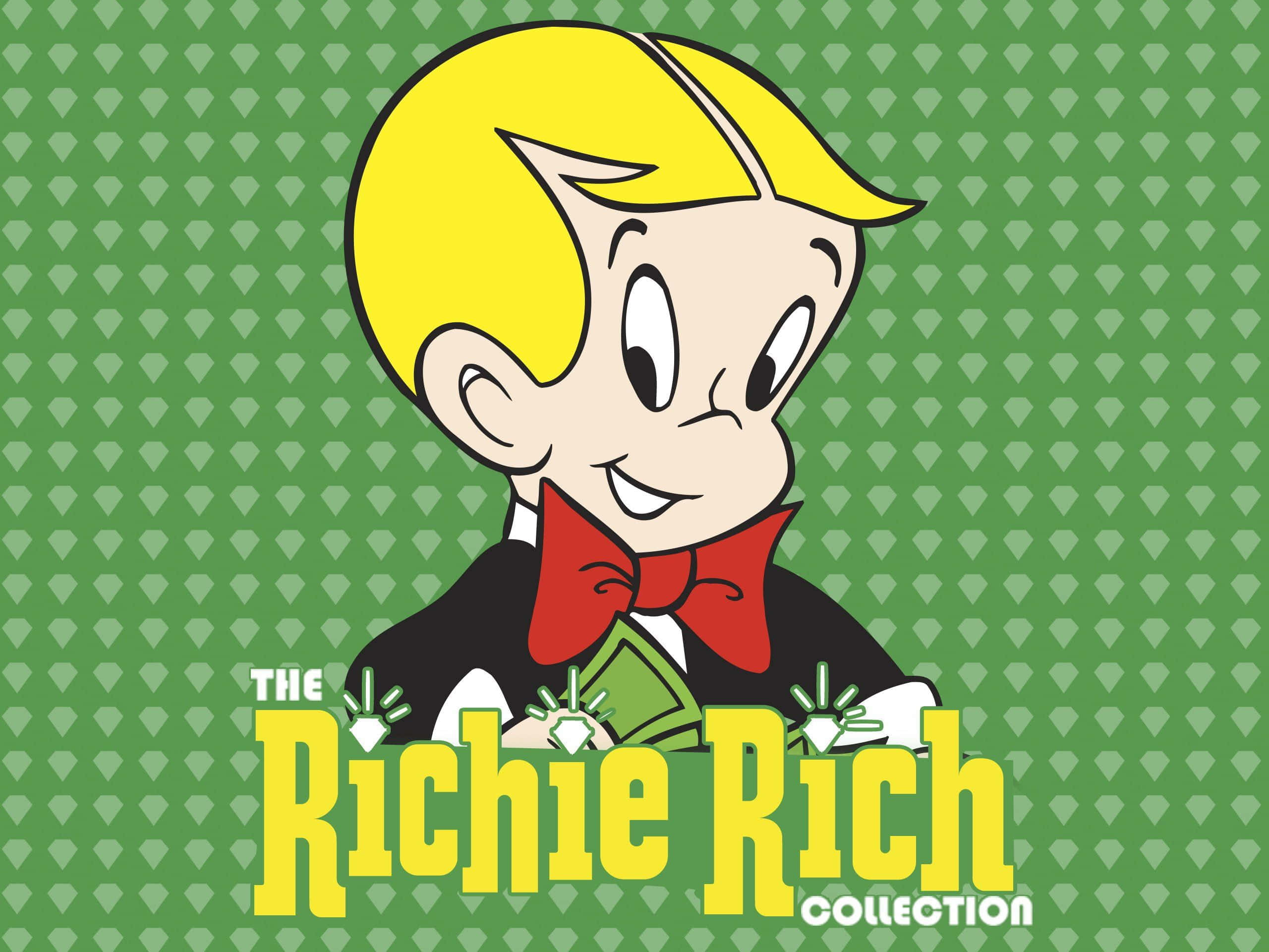Richie Rich, cartoon character, blonde hair, 2K Desktop Wallpaper