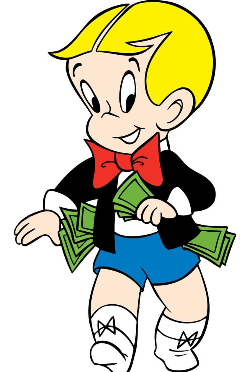 Richie Rich, blonde hair, black suit, SD Phone Wallpaper