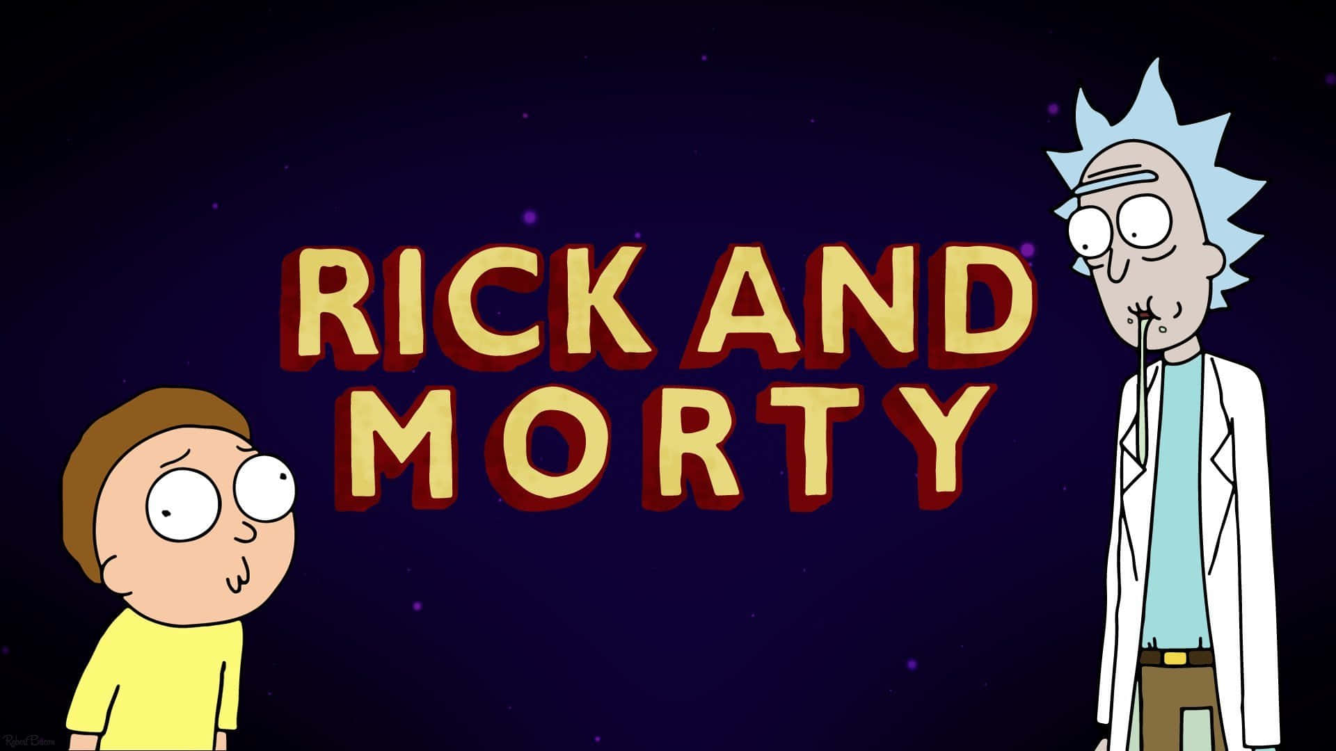 Rick And Morty, 1920x1080, starry cosmic backdrop, Full HD Desktop Wallpaper