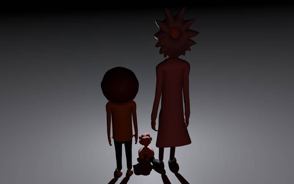 Rick and Morty, 3D Model, spiky head, SD Desktop Wallpaper