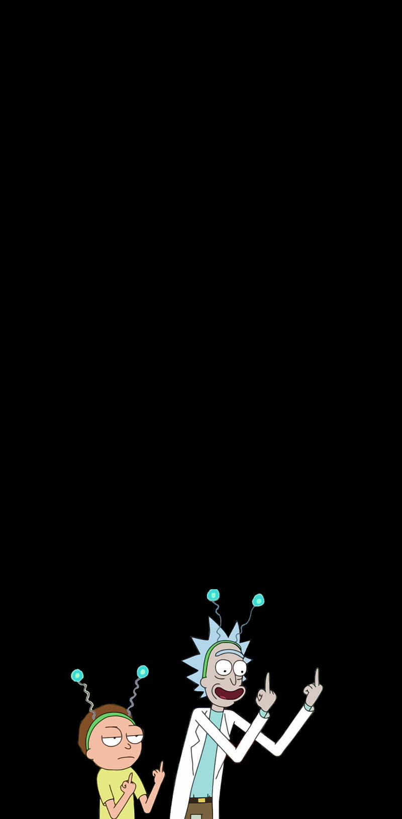 Rick and Morty, alien headband, glowing antennae, HD Phone Wallpaper