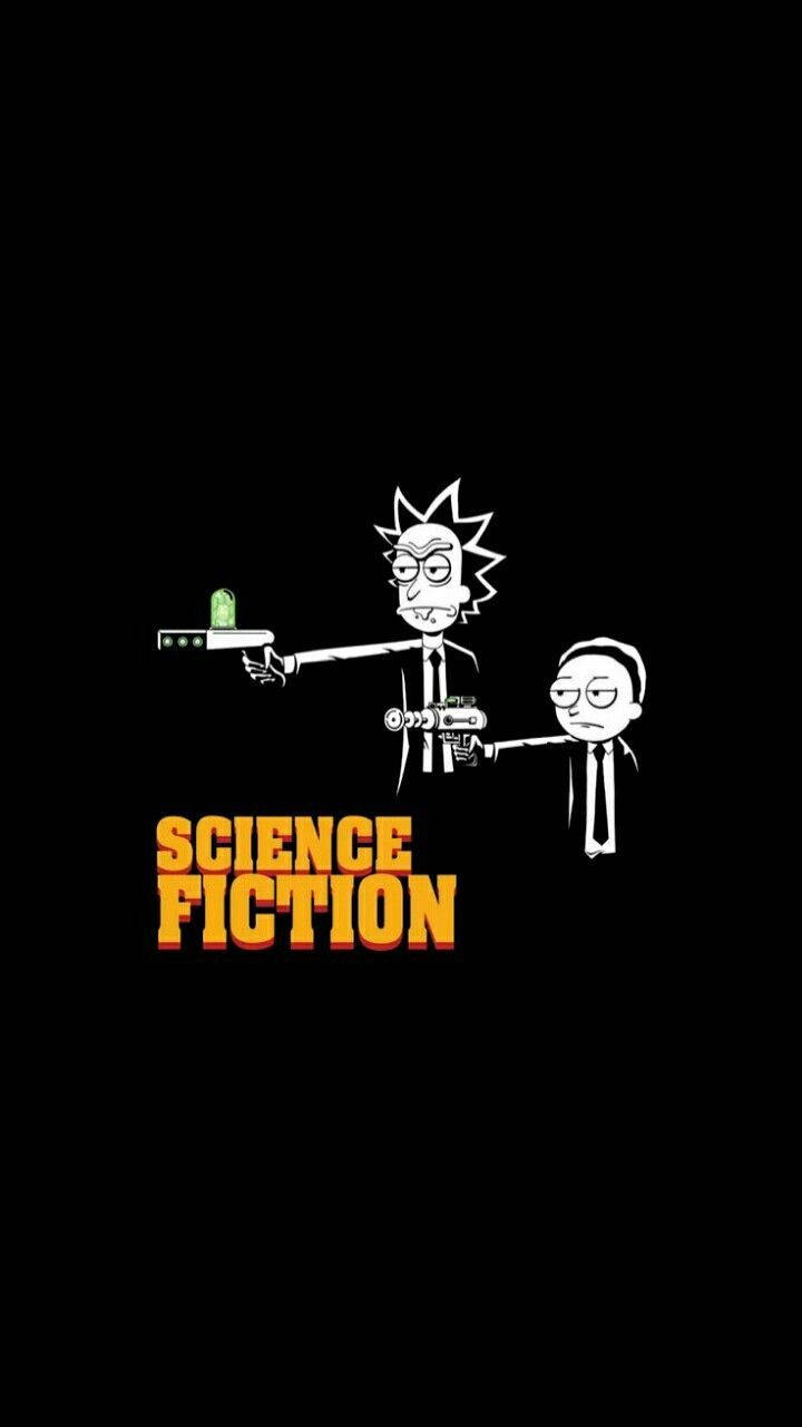 Rick And Morty, black background, white suits, HD Phone Wallpaper
