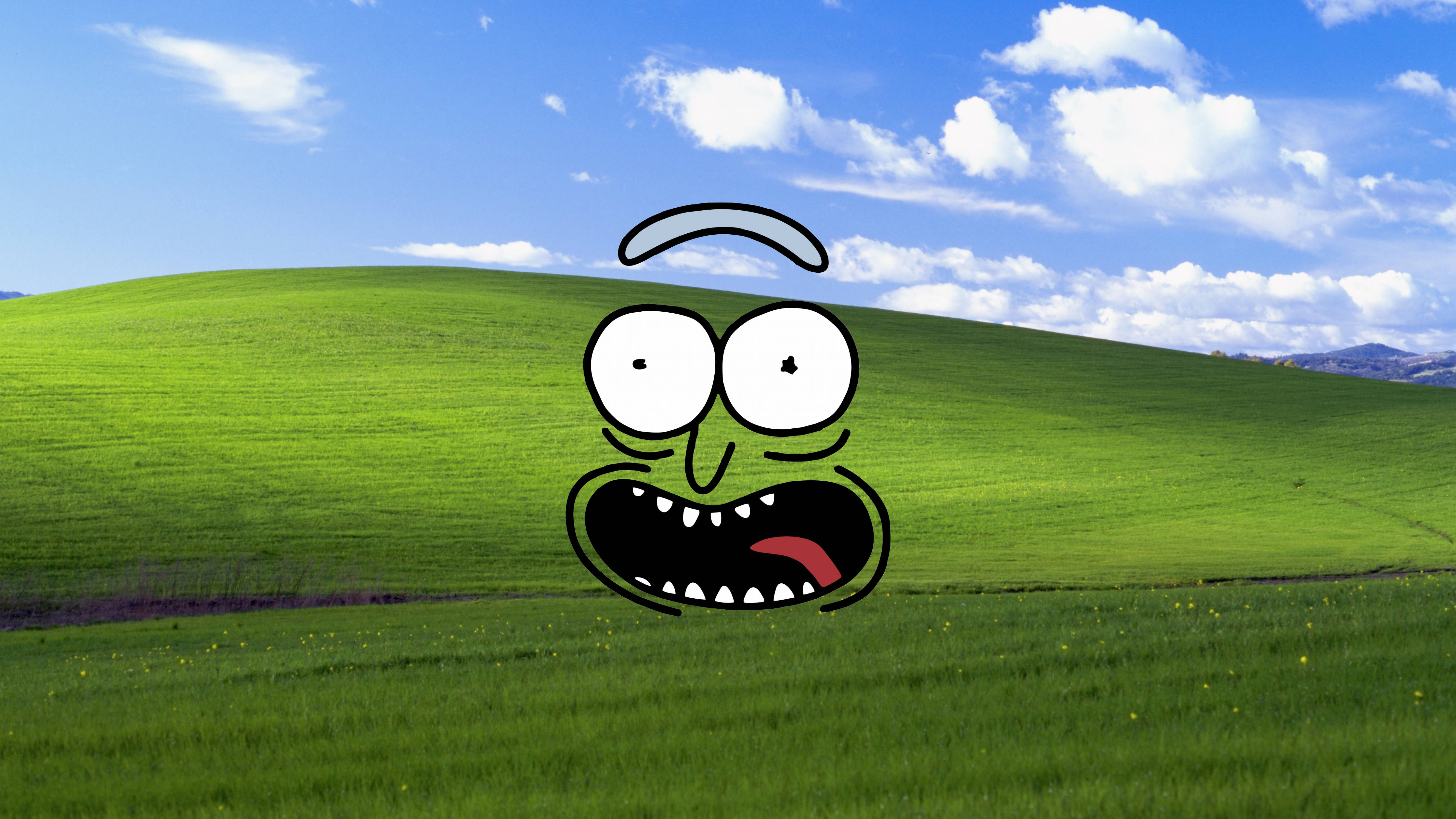 Rick And Morty, Windows XP wallpaper, cartoon character, 4K Desktop Wallpaper